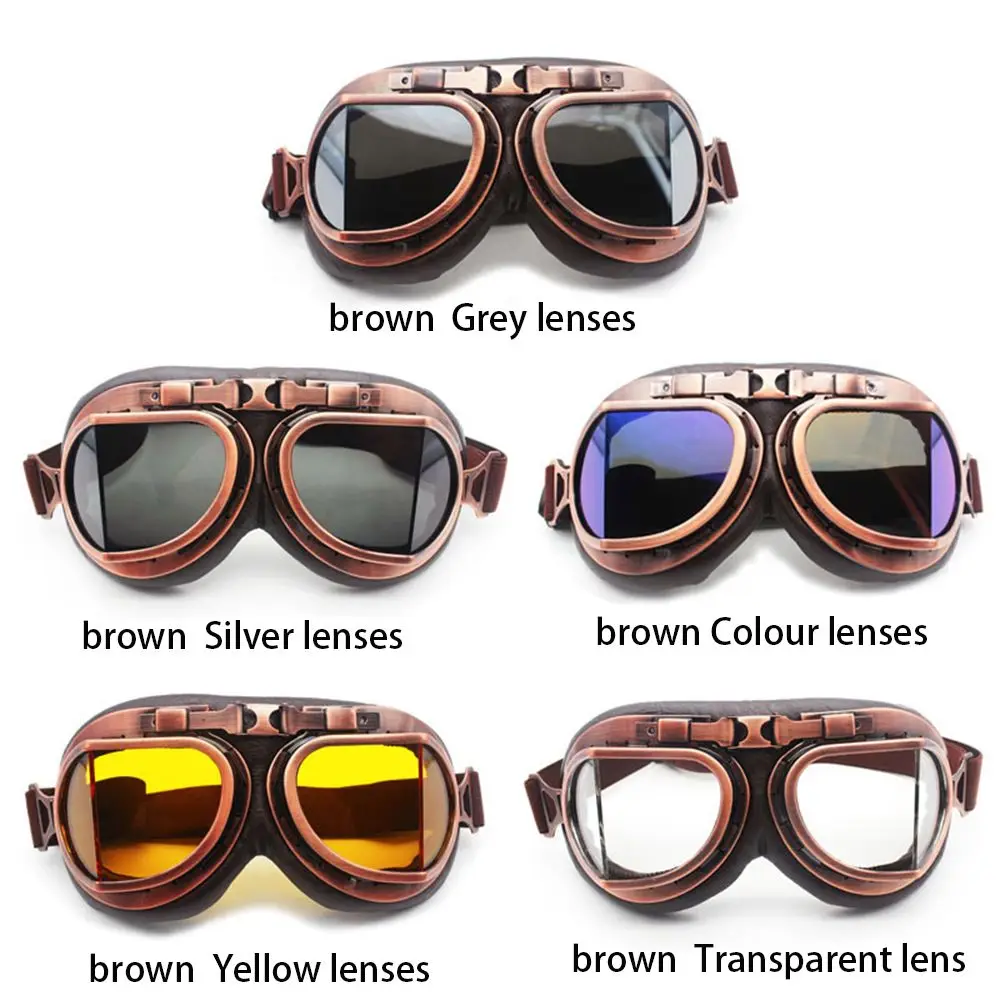 Gafas de sol con montura de lente para motocicleta, lentes Retro de Estilo Vintage para Snowboard, Scooter Cruiser y piloto