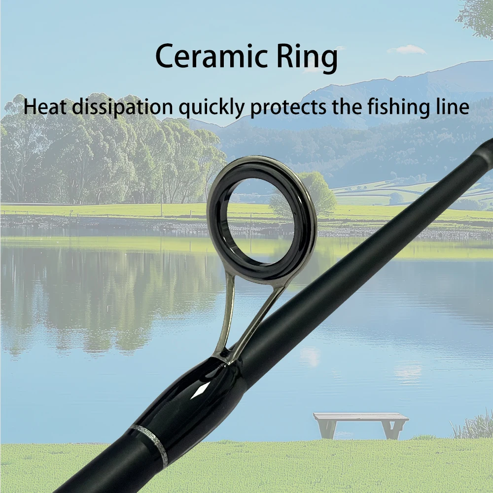 ROLLFISH-señuelo de fundición giratorio de fibra de carbono, caña de pescar de acción rápida, perca de agua dulce y salada de potencia media + hilo de pescar de 100m - imagen 4