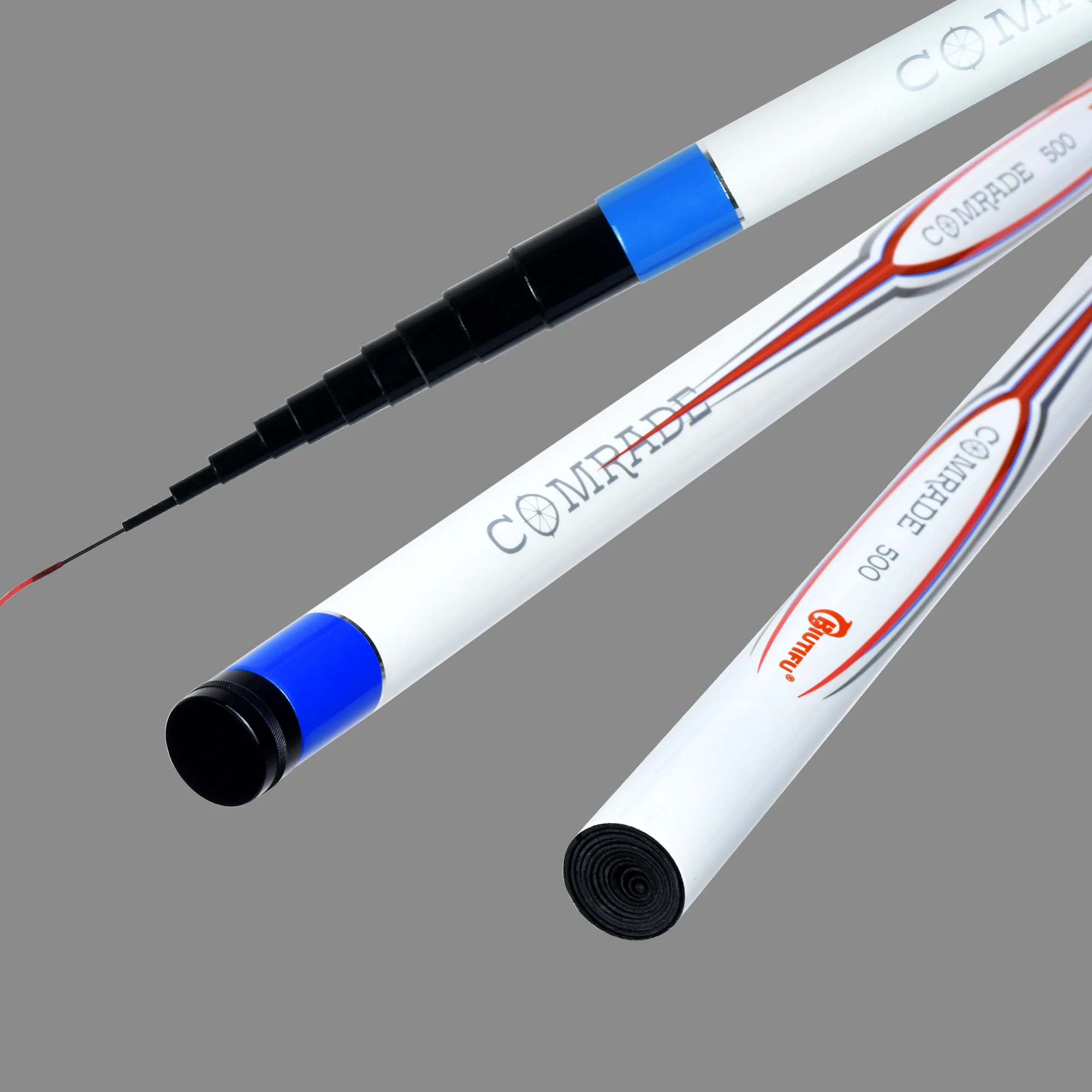 BIUTIFU-Mini caña de pescar telescópica de 5m, supercorta, ultraligera, portátil, para viaje, 52cm - imagen 5