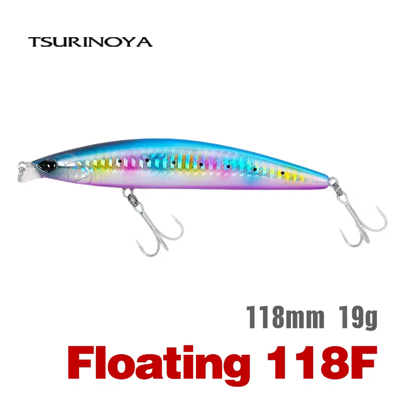 TSURINOYA 118F Minnow – Señuelo flotante 118mm 19g lubina costera - imagen 3