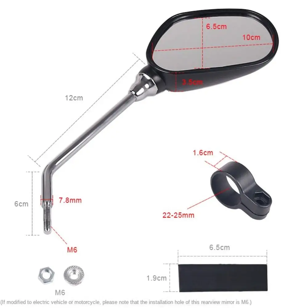 Retrovisor giratorio para bicicleta y moto – Luz LED trasera de manillar - imagen 3