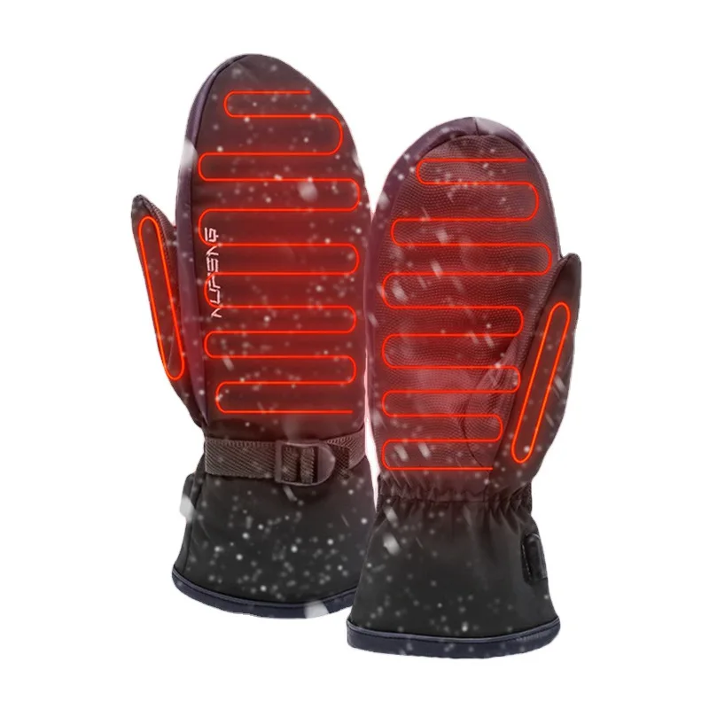 Guantes calefactables eléctricos para motocicleta, guantes calefactables de invierno para Moto, guantes térmicos cálidos impermeables y recargables para moto de nieve