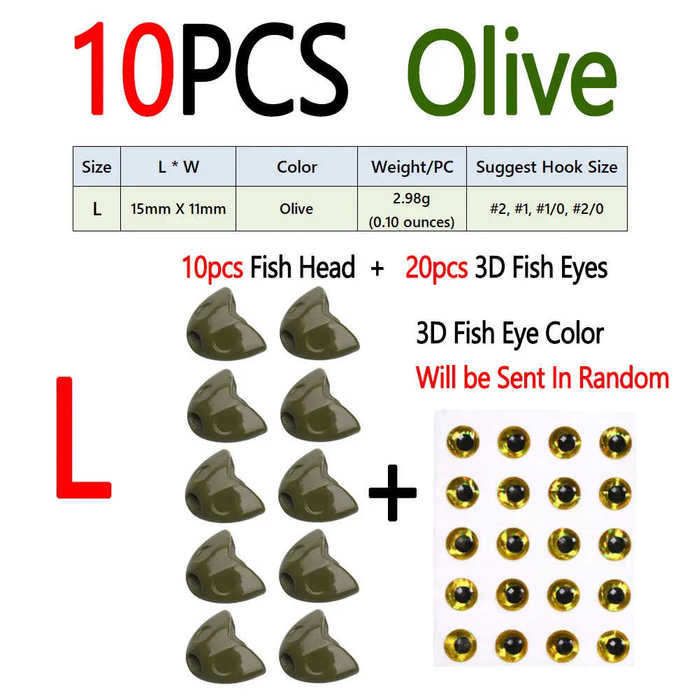 10pcs Olive L