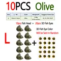 10pcs Olive L