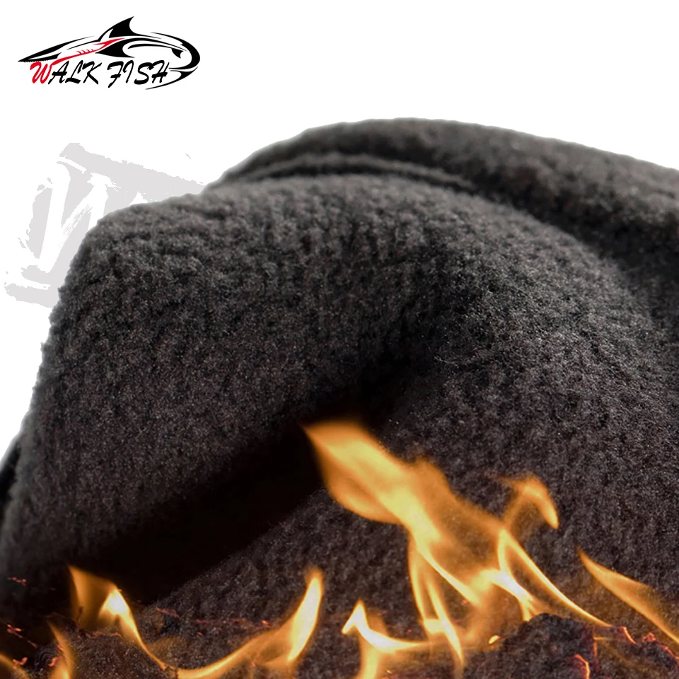 WALK FISH 1 par de guantes de pesca de invierno para deportes al aire libre 2 dedos mantener caliente antideslizante impermeable bicicleta ciclismo guantes de pesca - imagen 3