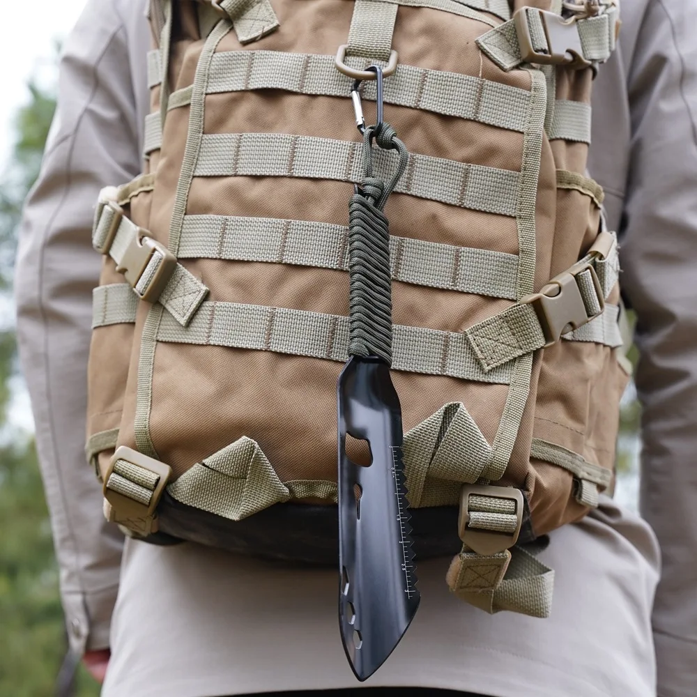 Pala de aleación de aluminio ultraligera, Mini herramientas de jardinería portátiles, pala de Camping para senderismo al aire libre, mochilero, playa, herramientas múltiples - imagen 2