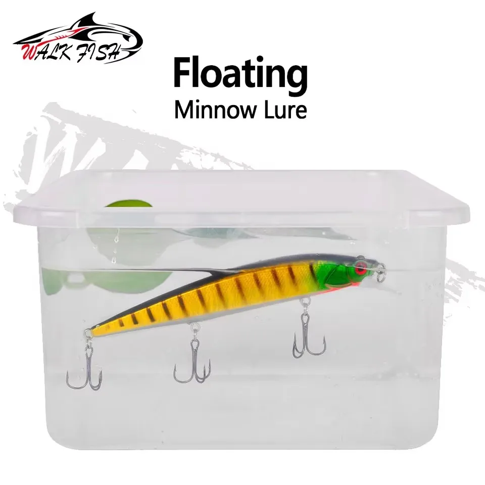 WALK FISH-Señuelos de pesca flotantes, pececillo, 140mm, 18,5g, Wobbler de plástico láser, cebo duro Artificial con anzuelo, Lucio, Crankbait, 1 Uds. - imagen 3