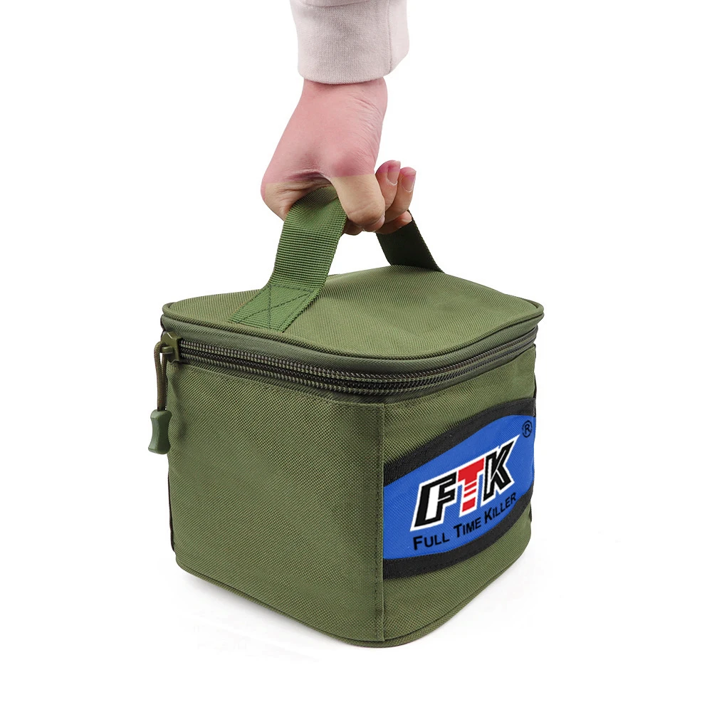 FTK-Bolsa de almacenamiento de carrete de Pesca, Estuche de transporte, carrete de tela Oxford, equipo de señuelo para carrete de Pesca, bolsa impermeable, accesorios de Pesca - imagen 3
