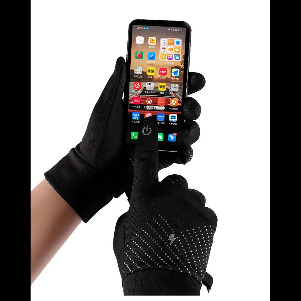 Guantes de invierno impermeables para hombres y mujeres, guantes a prueba de viento, deportes, pesca, pantalla táctil, conducción, esquí, antideslizantes, cálidos, ciclismo, 1 par - imagen 2