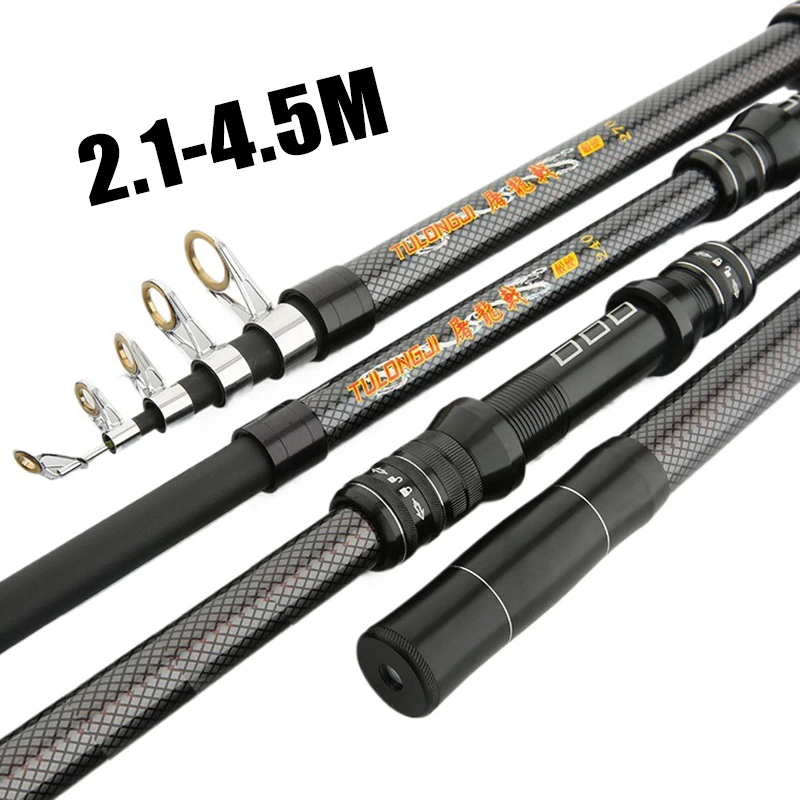 Caña telescópica carbono surfcasting – Lanzamiento largo para spinning - imagen 2