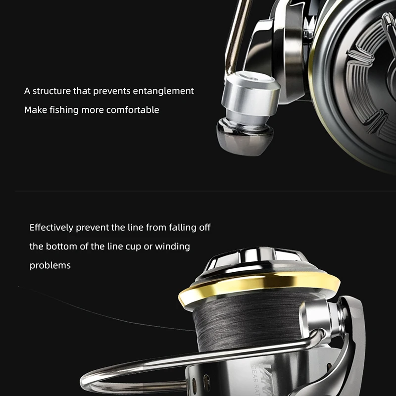 MEREDITH VANPES serie sin óxido y rodamiento suave 5,0: 1 sistema de arrastre de carrete de pesca 8Kg potencia máxima bobina de pesca de rueda giratoria - imagen 4