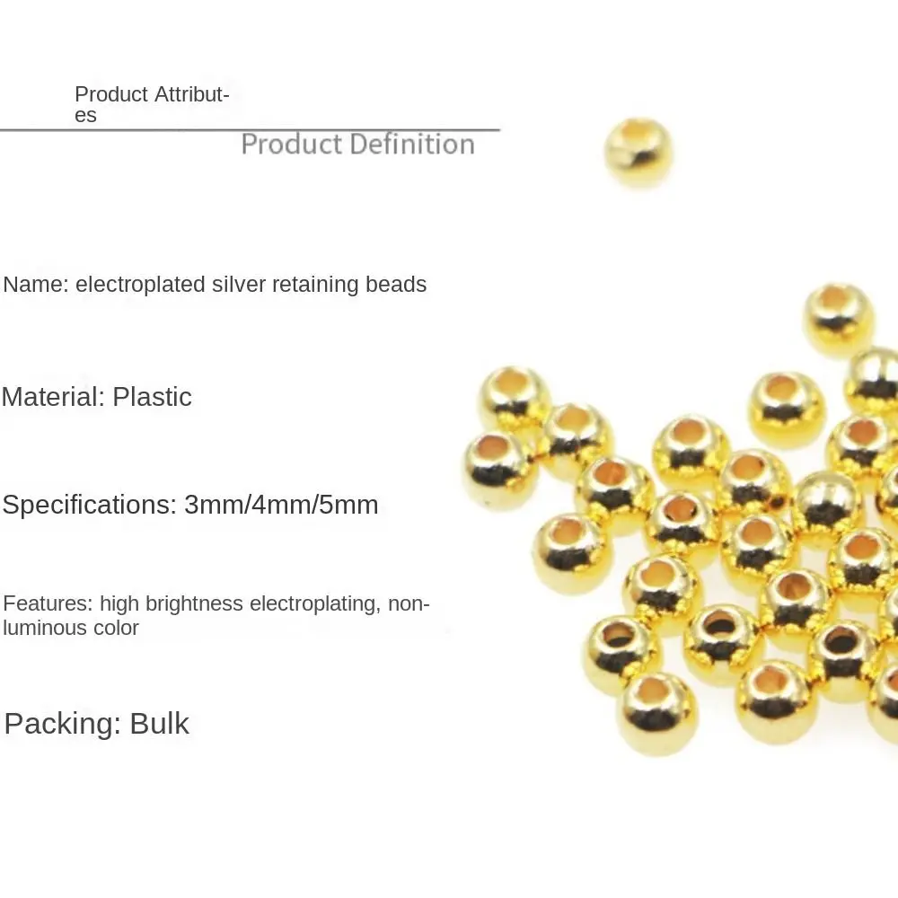 Cuentas de cobre plateado/dorado para pesca, Material de atado de moscas de 3,0mm/4,0mm/5,0mm, diseño bonito, novedad - imagen 2