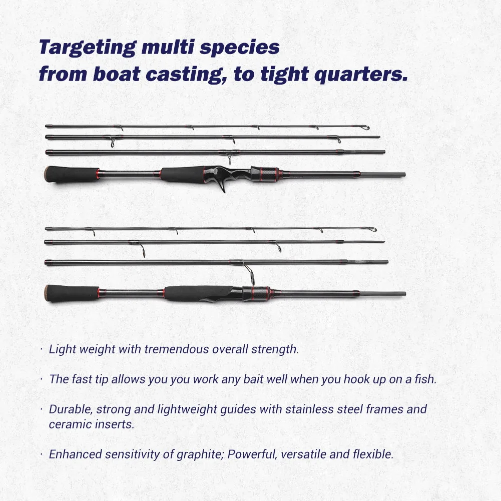 NOEBY-caña de pescar K4 de ocio, accesorio giratorio de fundición, 2,13 m, 4 secciones, 7-28g, señuelo de viaje, Lucio, trucha, agua dulce - imagen 2