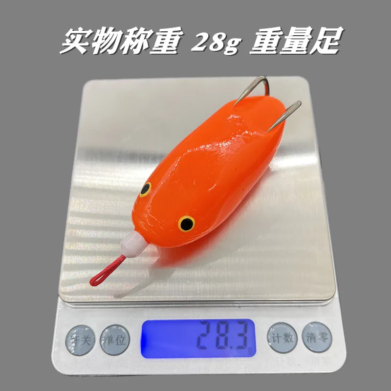 Señuelo de pesca 28g/7,5 cm señuelo de rana suave grande señuelo de cebo suave con Wobblers de superficie cebo Artificial - imagen 2
