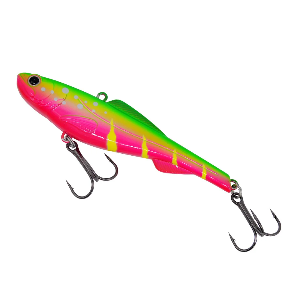 Señuelo de pesca de Metal con vibración MUKUN VIB, hoja giratoria que se hunde, anzuelo Triple, cebo Artificial para agua dulce y salada - imagen 4