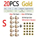 20pcs Gold S
