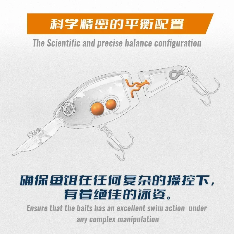 Señuelos de pesca de pececillo flotante multiarticulados, 50mm, 5g, para caminar al perro, cebo Artificial, Wobblers para Lucio, lubina, Swimbait, suministros - imagen 5
