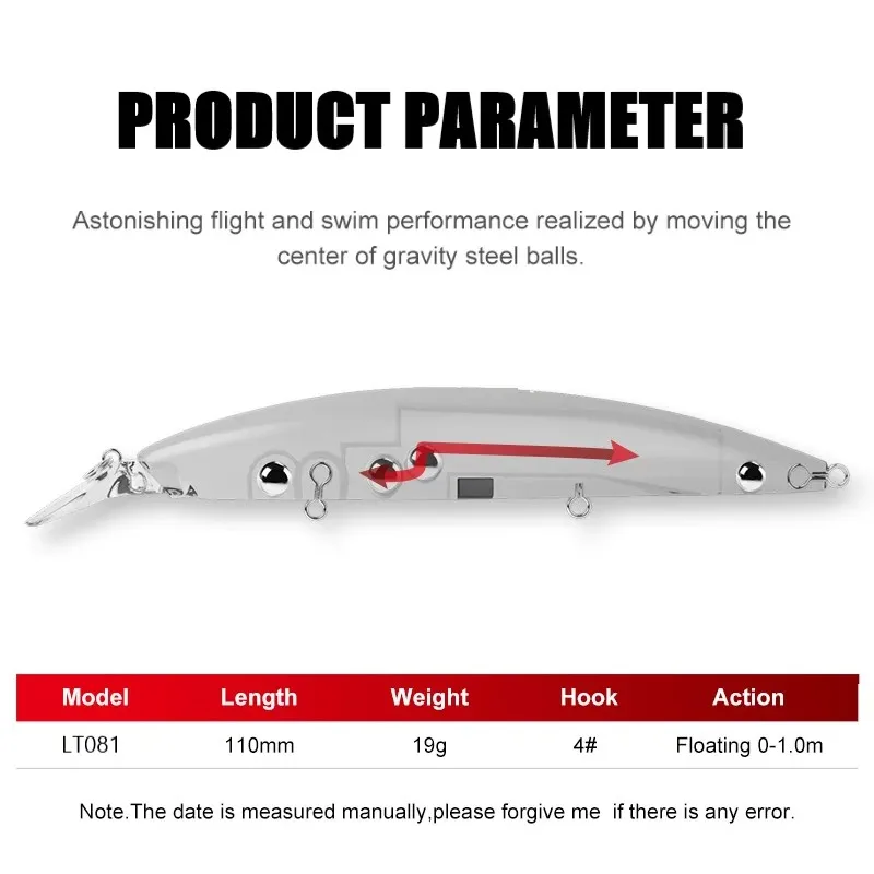 TSUYOKI Minnow señuelo 2024 Chile Poke Ima Gyodo 110MD flotante Jerkbait 110mm 19g Wobbler cebo Artificial pesca Flatfish lubina - imagen 2