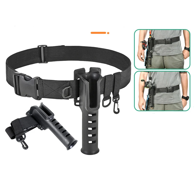 Soporte para caña de pescar de cintura, insertador de caña de pescar, cinturón portátil ajustable, accesorios para aparejos de pesca, 1 Uds. - imagen 3