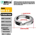 silver 5mm 100pcs