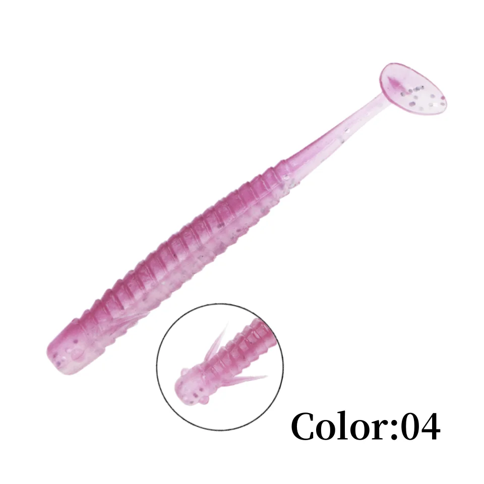 Señuelo de pesca de 4 piezas, cebos artificiales suaves de 75mm/1,9g, Wobble Leurre Souple Shad Jig, cebos de pesca de silicona - imagen 2