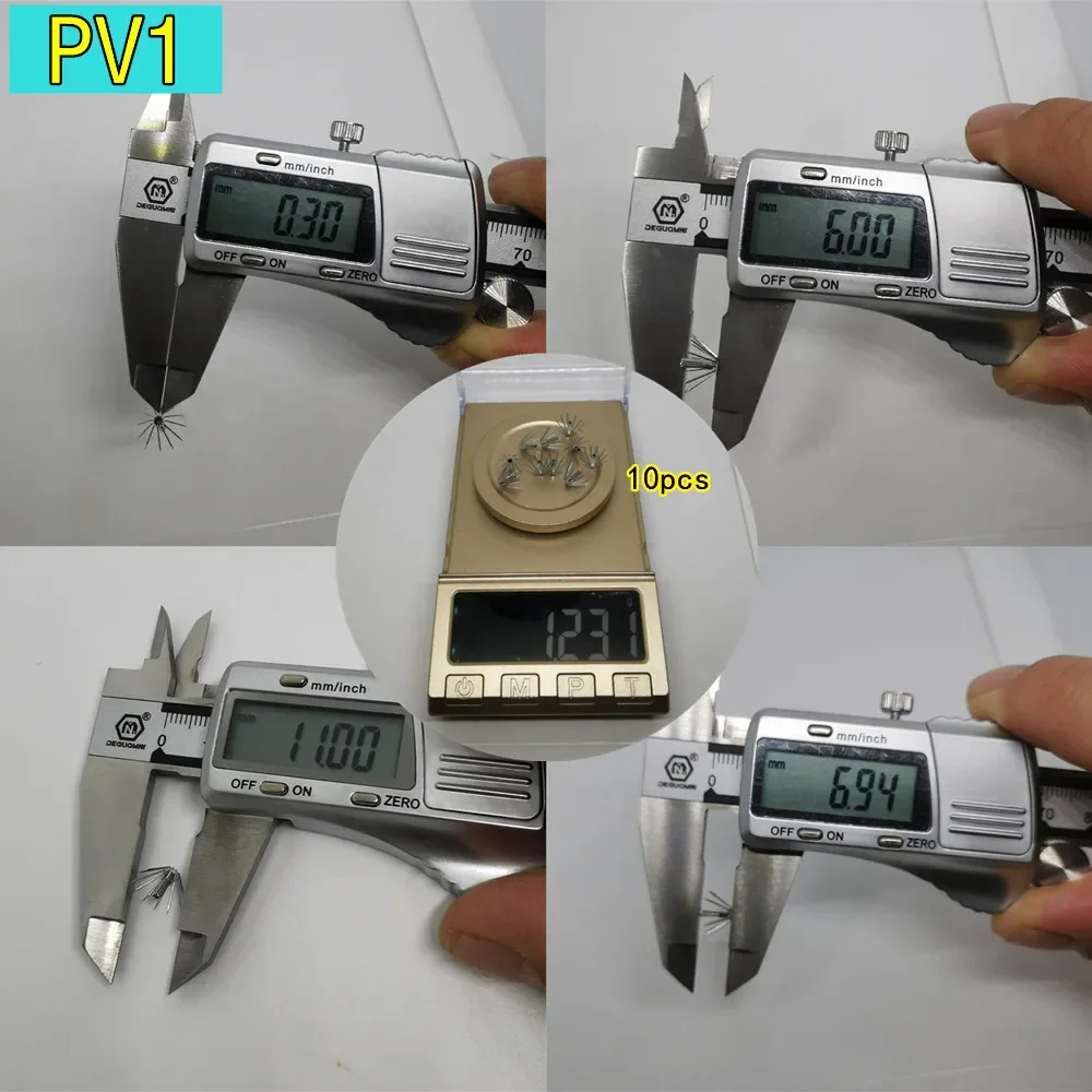 Anzuelo de calamar cónico de estilo japonés PV, anzuelo de calamar pequeño triangular de acero inoxidable, accesorios de cebo de pesca, venta al por mayor, 500 piezas