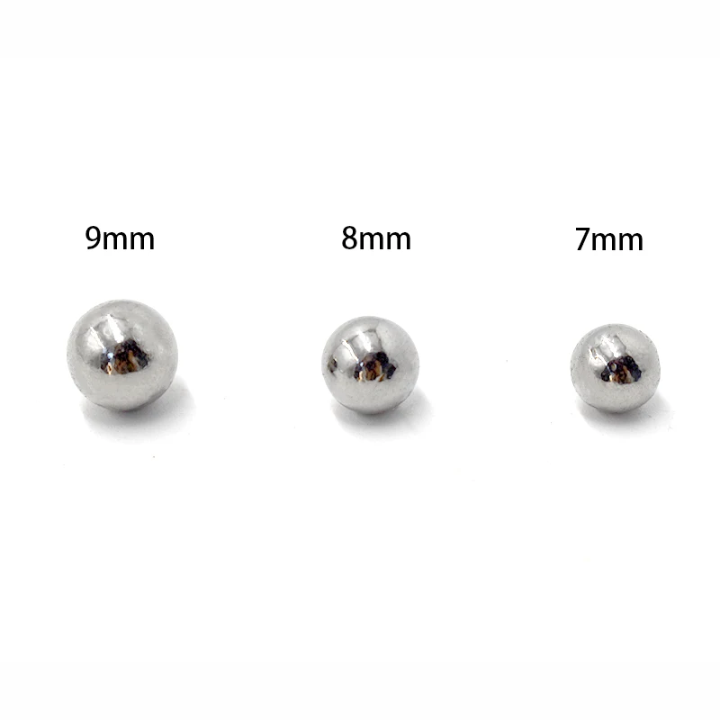 Bolas de rodamiento de acero para deportes al aire libre, accesorios de tiro de caza, tirachinas, tiro de bolsillo, alta calidad, 7mm, 8mm, 9mm - imagen 3