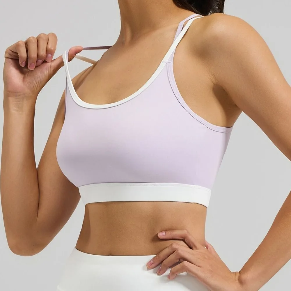 Sujetador deportivo sin costuras con cinturón cruzado, antivibración, belleza en la espalda, Yoga, sujetador suave, lencería que absorbe la humedad, entrenamiento, Fitness, joven - imagen 5