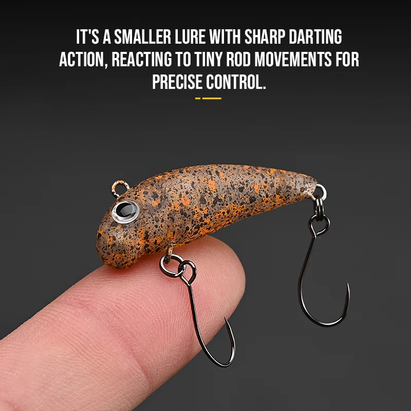 BLUX Little POGO 33MM 38MM tapón de hundimiento sin labios señuelo de pesca Crankbait flujo área trucha plástico Artificial lápiz cebo aparejos - imagen 5