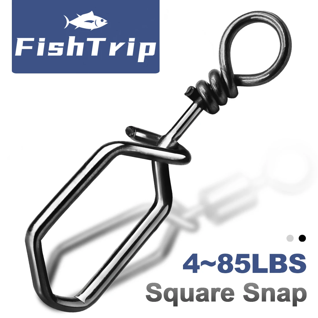 Conectores Snap de Acero Inoxidable FishTrip con Mosquetón para Señuelos - imagen 5