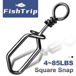 FishTrip Pesca Snap Acero Inoxidable 50 ~ 200 Piezas Señuelos Conexión Snap con Mosquetón Pesca