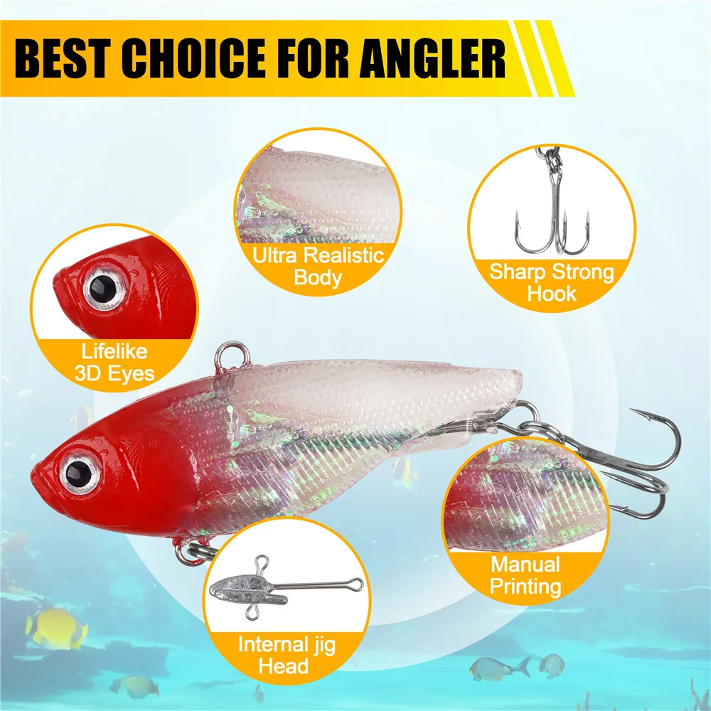 Señuelos con cabeza de anzuelo de pesca suave, 5 uds., 6g, 14g, 16g, 21g, Swimbaits, señuelos de lubina, pesca preinstalada, gusano, jigging, cebos de pesca - imagen 3