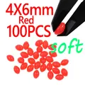 4X6mm Red 100pcs