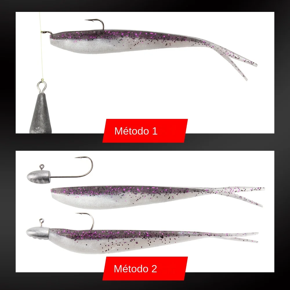 Spinpoler 2 "3" 4 "Señuelos de Pesca blandos Jerk Minnow Shad Drop Shot cebo suave Swimbait cola dividida para lubina trucha Pike Walleye Pesca - imagen 5
