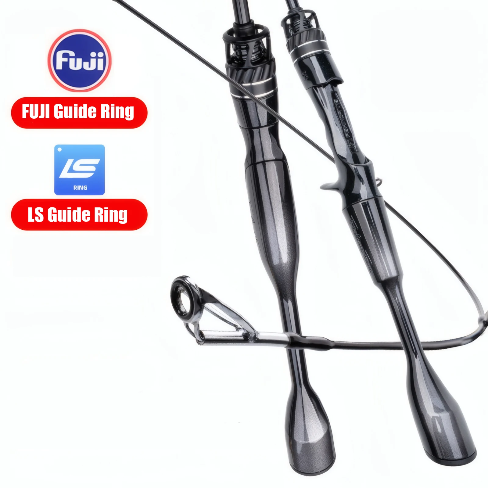 FUJI Führungsring Köder Angelrutenzubehör, ultraleichte Kohlefaser Spinning Casting Köderrute, Karpfen Forelle Angelruten Tackle