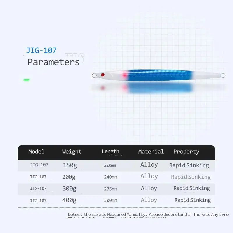 160g 200g 300g pesca en barco de aguas profundas cebo de vibración lenta biónico hundimiento rápido Jigging cebo luminoso para peces cebo de pesca en el mar - imagen 3