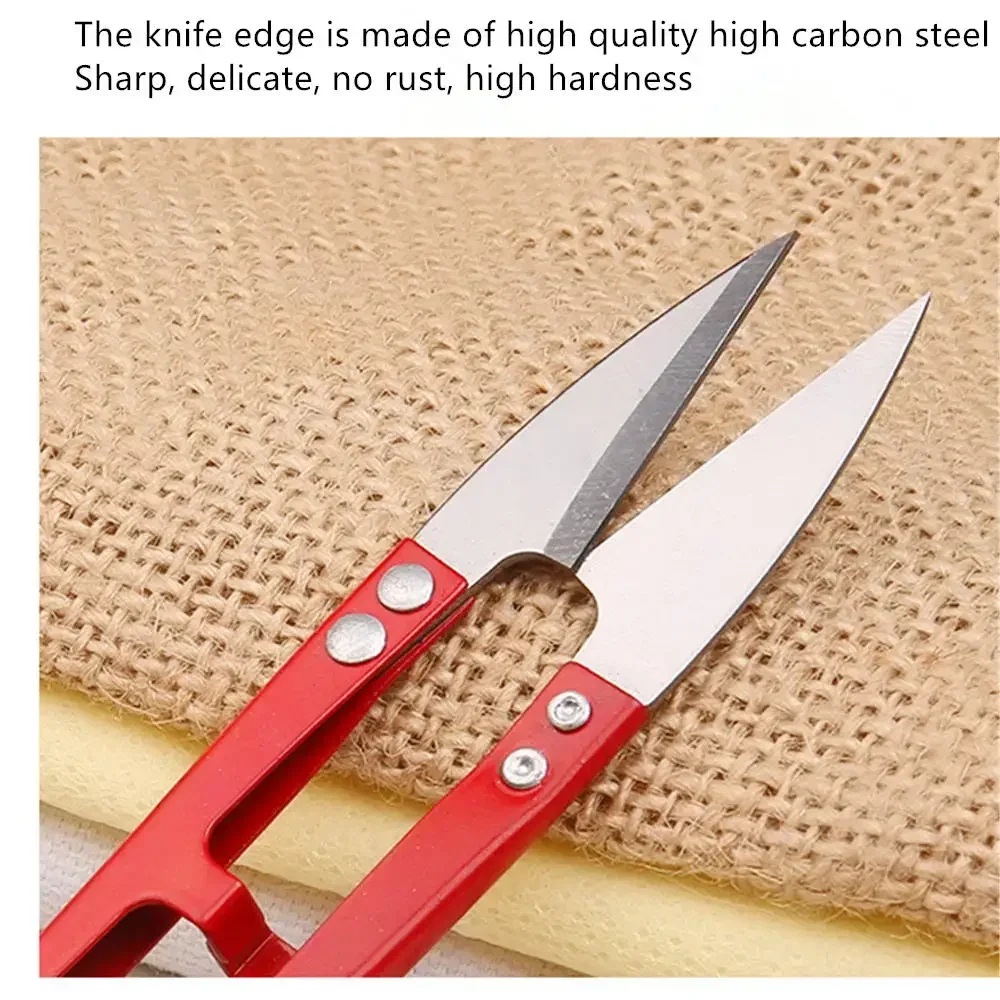 Tijeras para sedal de pescado de acero rico en carbono, 15g, 10,5 cm, línea de pesca en forma de U, herramienta para atar moscas, aparejos, tijeras de costura, 1 Uds. - imagen 5