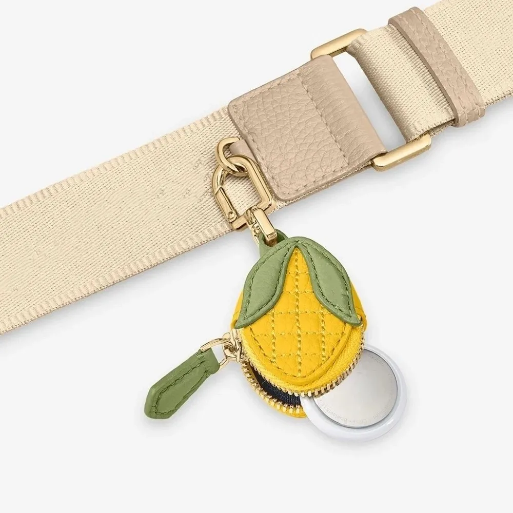 Nuevo monedero redondo de cuero PU con forma de fruta, bonito llavero, tamaño Mini, bolsa para auriculares, Mini bolsa de almacenamiento para niños y niñas - imagen 4