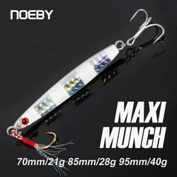 NOEBY-señuelo de pesca con plantilla de Metal, 21g, 28g, 40g, plantillas de fundición a tierra, cuchara, cebo duro Artificial, lubina, aparejos de pesca de agua salada