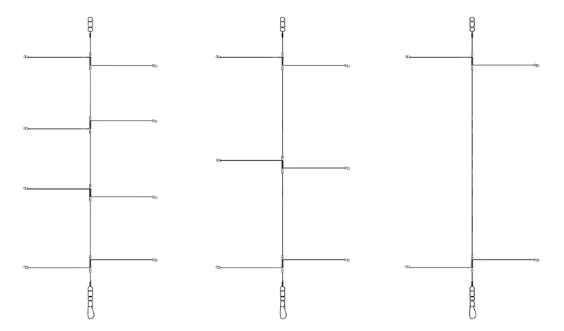 MNFT 12 Uds conector de pesca de equilibrio de doble cara 30cm y 40cm Booms aparejos de pesca de mar con juego de anzuelos de cuerda giratoria - imagen 2