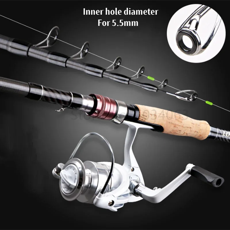 Caña de pescar telescópica pequeña de viaje, caña de fundición giratoria para agua de mar, agua dulce, lubina, trucha - imagen 2