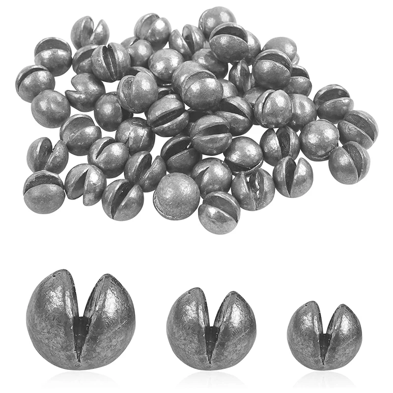 Juego de plomo de pesca de 205 Uds., mordida de tiro dividido, aparejos de pesca de peso de plomo, plomo de pesca de carpa, colgante de plomo abierto con caja azul - imagen 2