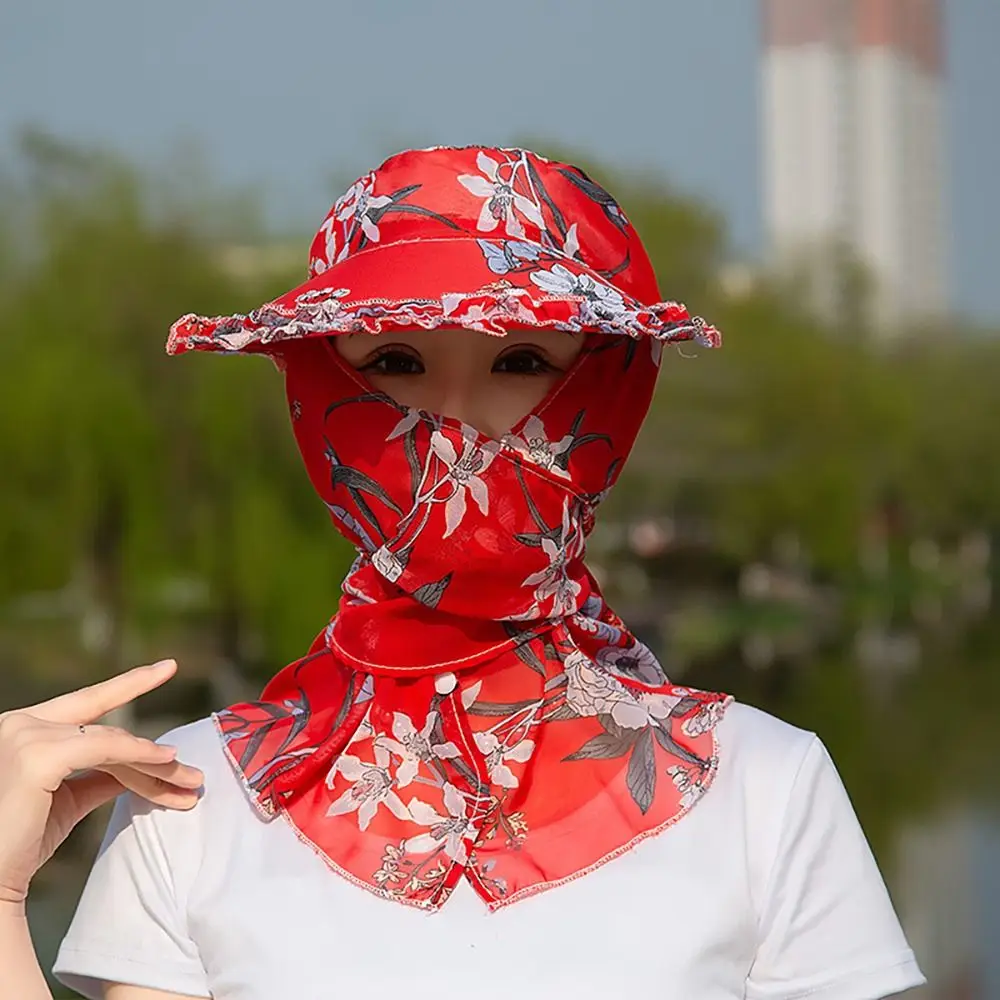 Sombrero de cubo protección solar con ala ancha flores para pesca al aire libre - imagen 4