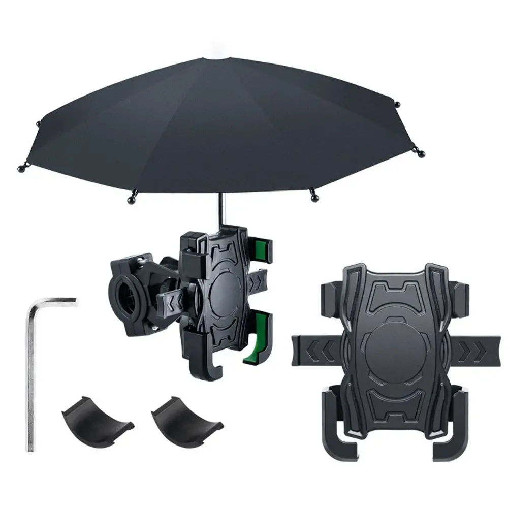 Paraguas pequeño para manillar de bicicleta, soporte para teléfono móvil, navegación para vehículo eléctrico - imagen 3