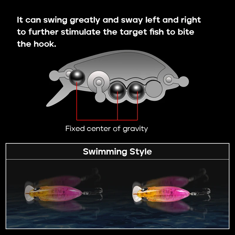 LETOYO 3,4g/40mm señuelo de pececillo que se hunde Mini señuelo de pesca de pececillo lento peso fijo bola de acero gran señuelo de trucha oscilante - imagen 5