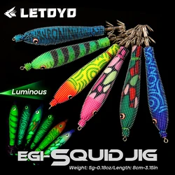 LETOYO Señuelo Flotante Calamar Luminoso para Egi Sepia Pulpo