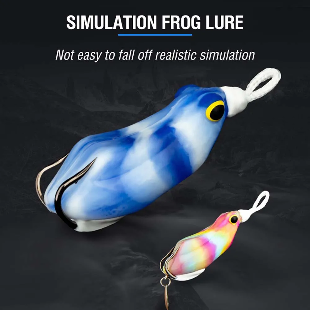 Señuelo de pesca de carpa de lubina Topwater de rana suave de 6,5 Cm/14,8G con cuchara de plantilla de Metal cebo de sapo de silicona suave cabeza de serpiente flotante de agua salada