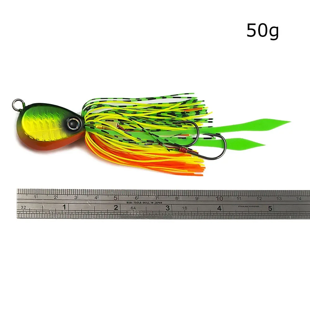 Countbass 1 unidad de plantillas de goma salada de 50g y 1,8 oz, plantilla inferior Madai con anzuelo de goma, Señuelos de pesca de curricán de calamar, plantillas de pargo - imagen 4