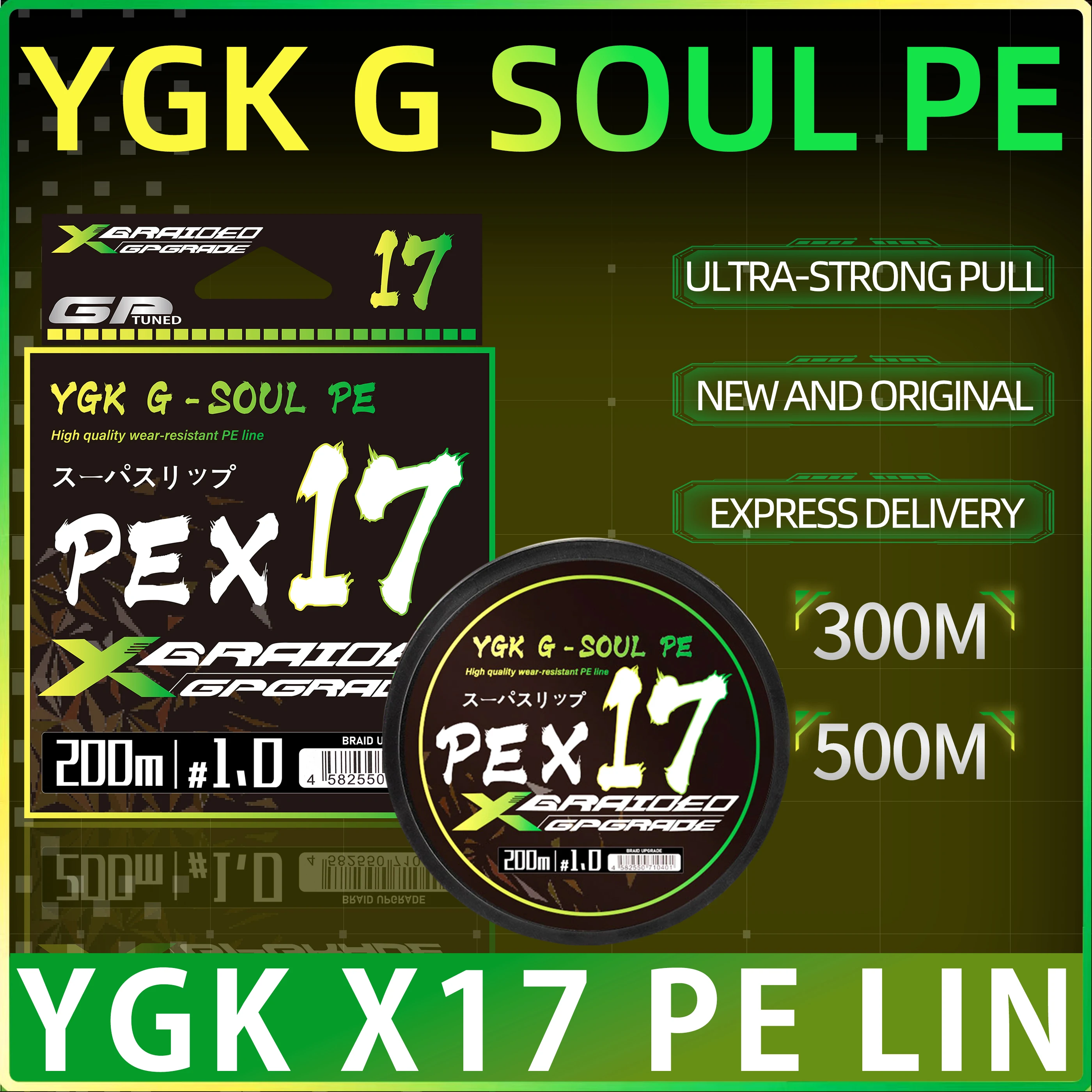 YGK-G-SOUL X17 Línea de pesca trenzada – PE súper resistente - imagen 2