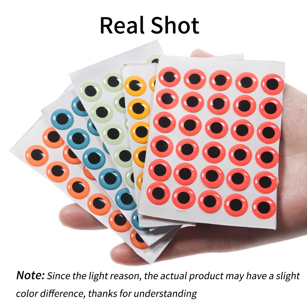 Elllv-señuelo de pesca luminoso para agua salada, ojos de pez 3D brillantes, accesorios para hacer señuelos, Material de atado de moscas, 3mm - 12mm - imagen 5